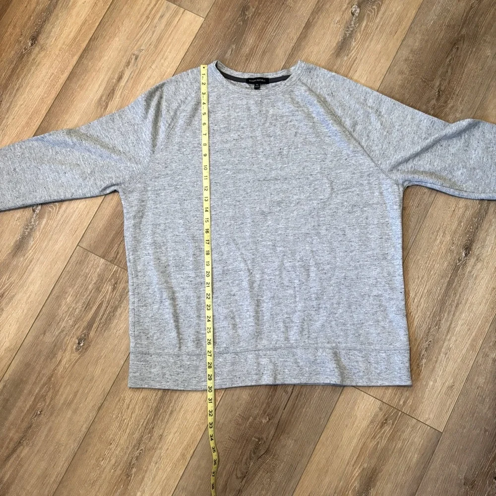 BANANA REPUBLIC Men’s Cotton Blend Sweater Heather Gray Crewneck Sweatshirt XXL‎